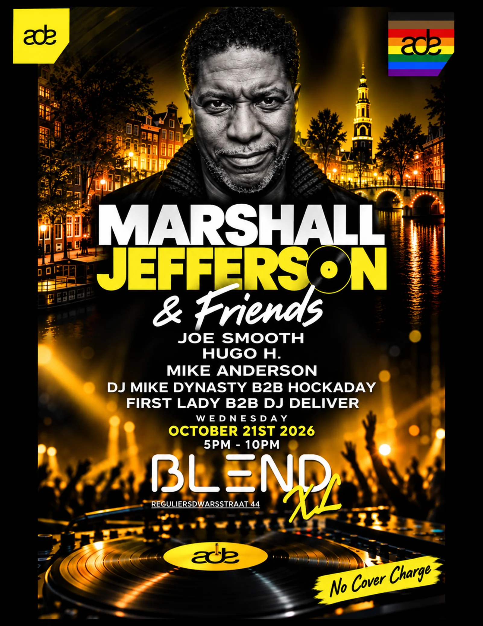 Flyer van Marshall Jefferson & Friends in Blend XL.