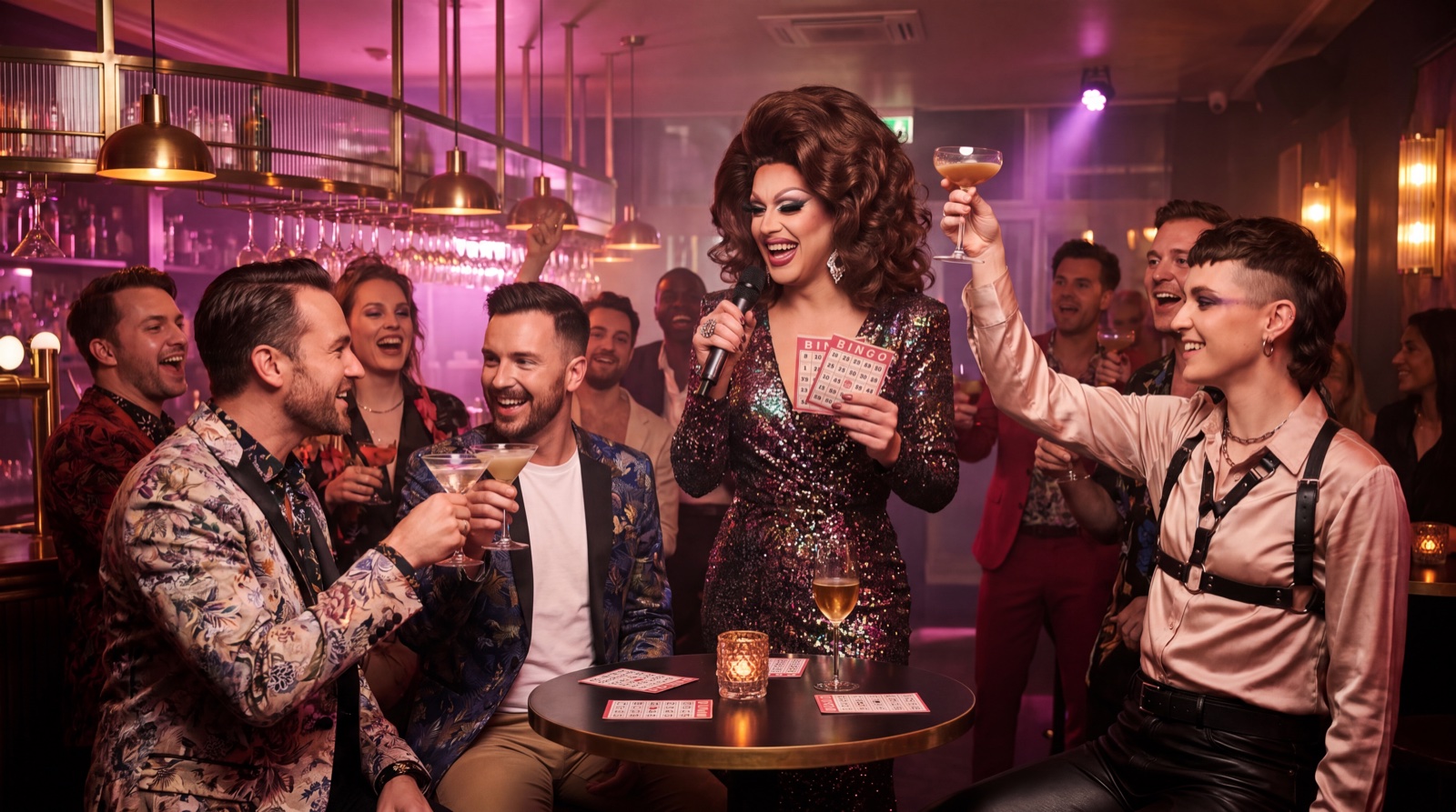 Drag bingo poster night at Bar Blend Amsterdam on a Monday evening